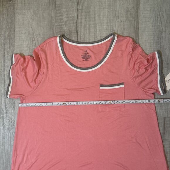 Secret Treasures Women's Plus Size Knit Sleep Short Sleeve Shirt XL 16/18 NWT - Picture 10 of 13